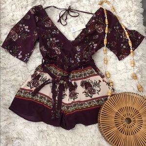 Burgundy Francescas romper